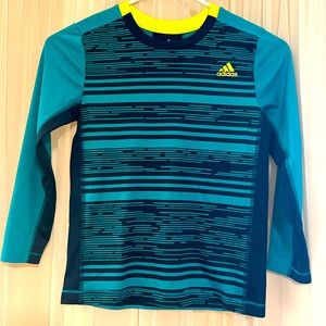 Teal/ Navy Adidas Long Sleeve Shirt Size 7